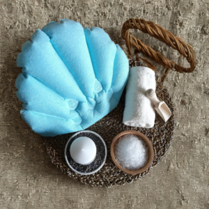 shell bath pillow