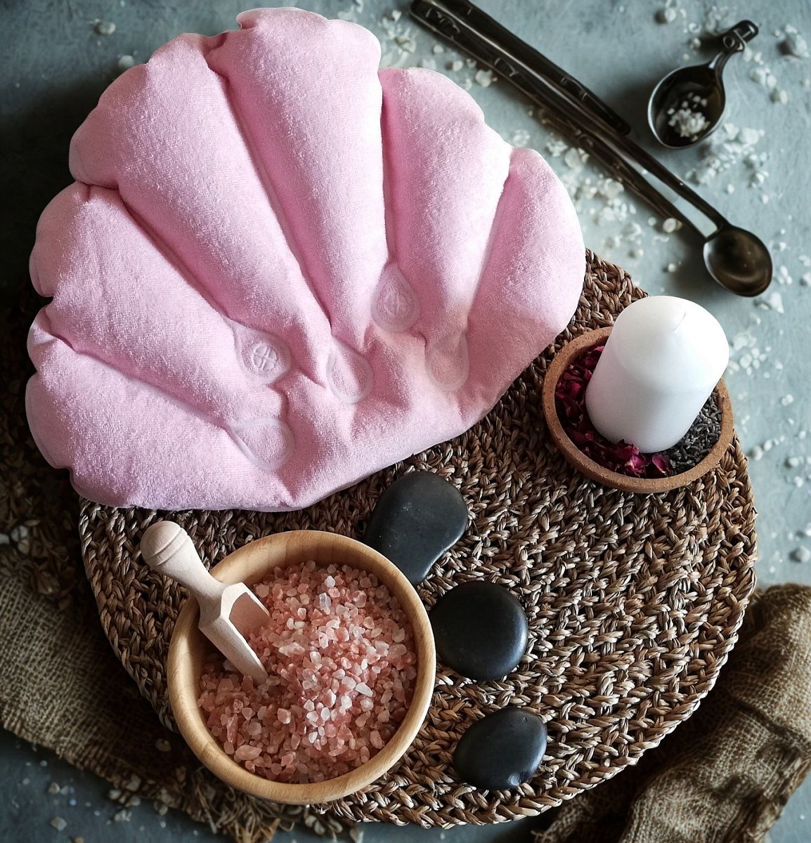 Inflatable Shell Bath Pillow 5 pink bath pillow