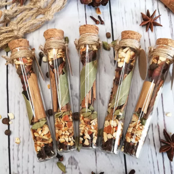 mulled wine spices test tubes