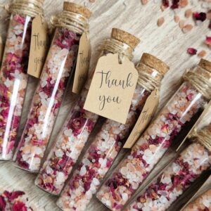 rose bath salt favours