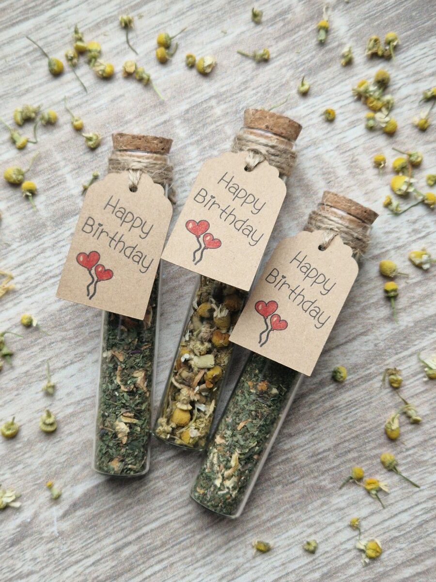 Customised Tea Favours 14 happy birthday tea