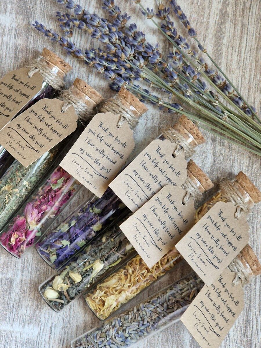 Customised Tea Favours 12 thank you teacher