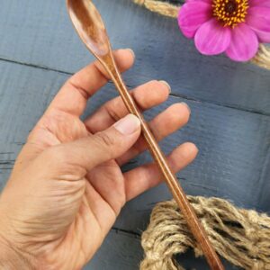 long wooden tea spoon
