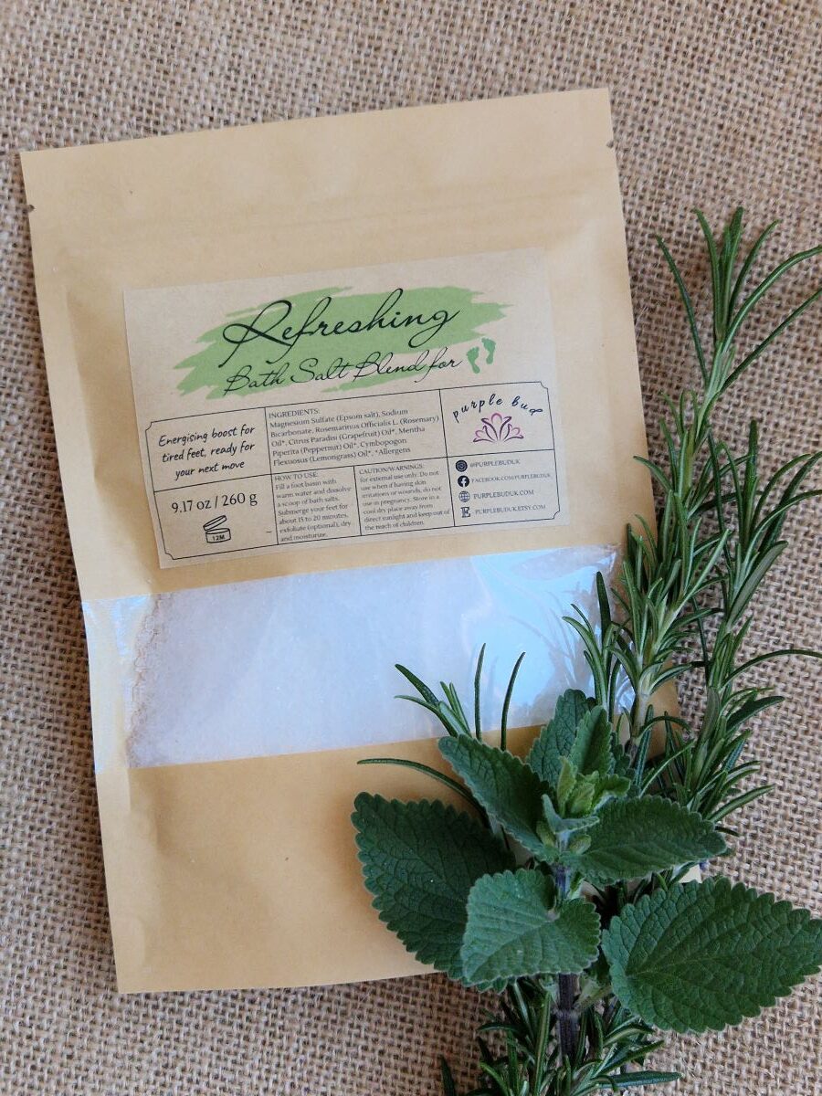 Refreshing Feet Salt Blend 4 peppermint rosemary feet blend