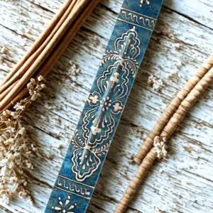 Hand-painted Blue Incense Ash Catcher