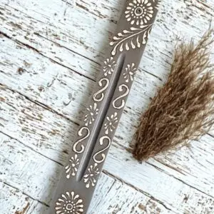 Hand-painted Grey Incense Ash Catcher