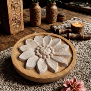 flower wooden desk diffuser