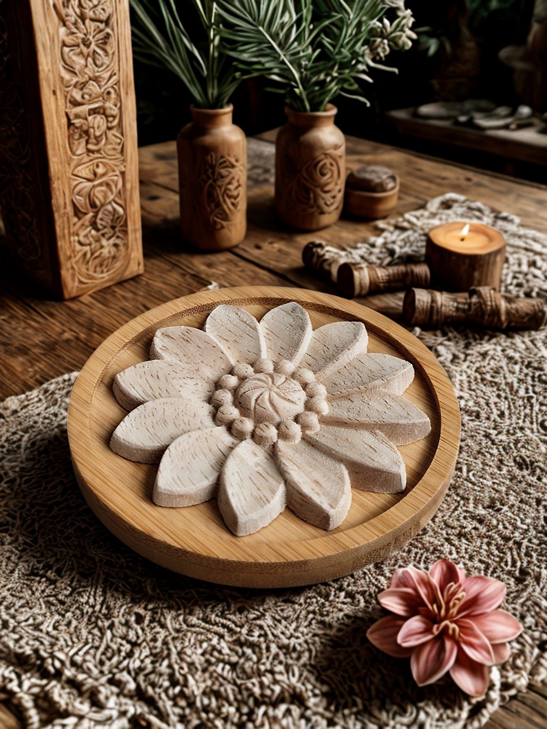 Flower Wooden Desk Diffuser 1 flower wooden desk diffuser