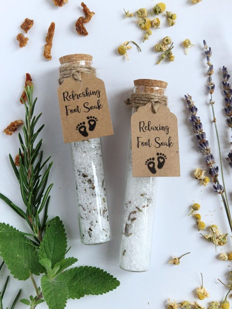 foot bath salt soak