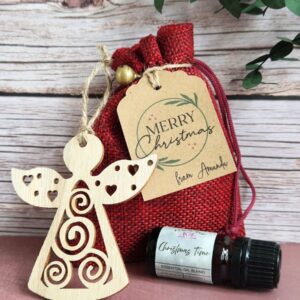 wooden angel ornament diffuser