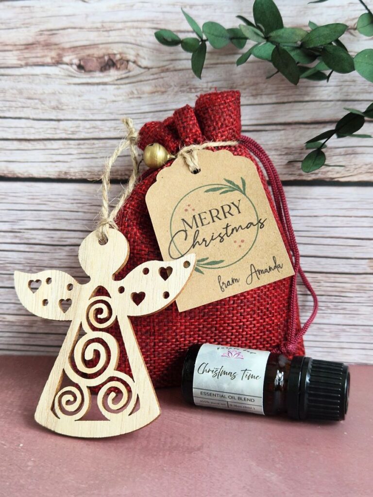 wooden angel ornament diffuser