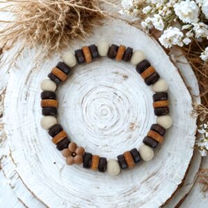flower wooden bracelet