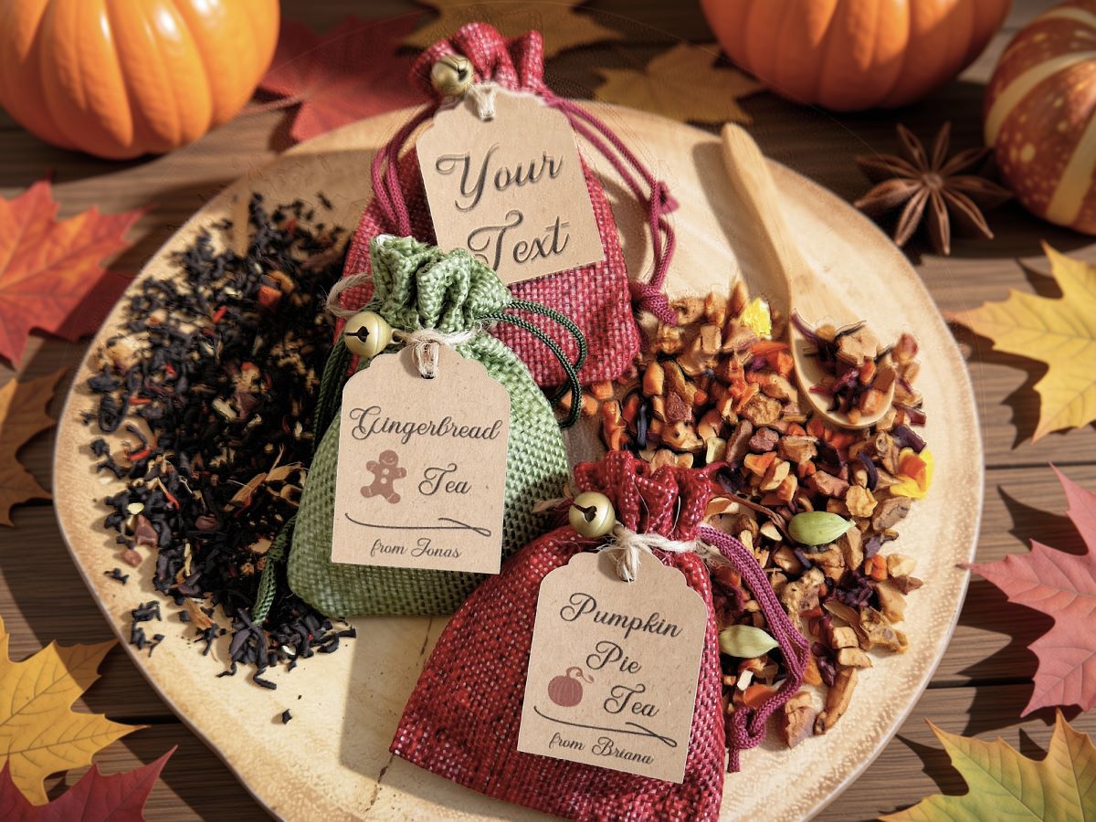 Festive Tea Blend Favour Pouch 2 seasonal tea favours